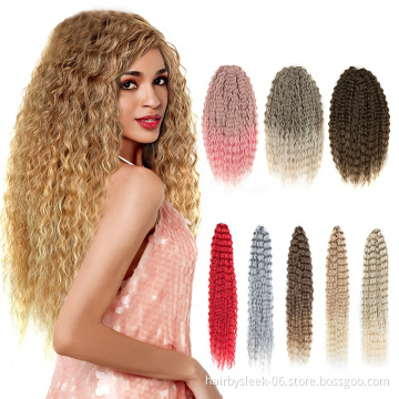 Deep Water Wave Synthetic braiding hair 100 to 300 gram 18 to 30inches Ombre twist hair bundles no weft synthetic hair extension